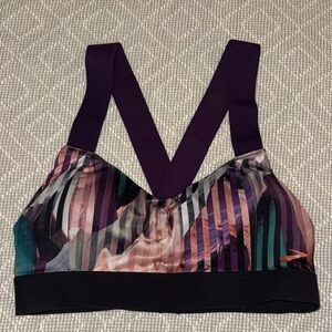 Brooks Multi Colored Purple, Teal and Pink Sports Bra